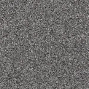 Airedale Deep Pewter Wool-Blend Twist Carpet, close-up of the carpet texture
