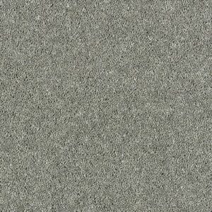 Airedale Quiet Pewter Wool-Blend Twist Carpet, close-up of the carpet texture