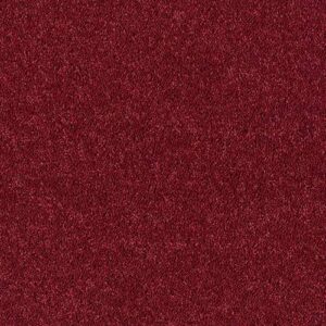 Close-up of Airedale Claret Red Wool-Blend Twist Carpet, showing claret-red tones and a closely packed cut-pile texture.