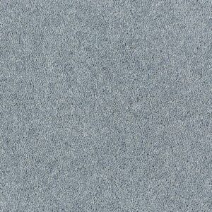 Close-up of Airedale Morning Blue Wool-Blend Twist Carpet, showing light blue tones and a closely packed cut-pile texture.