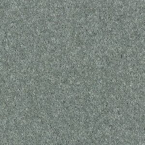 Close-up of Airedale Steel Dusk Wool-Blend Twist Carpet, showing blue-grey tones and a closely packed cut-pile texture.