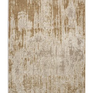 Apollo rectangular rug shown flat in cream and beige, with broken vertical streaks.