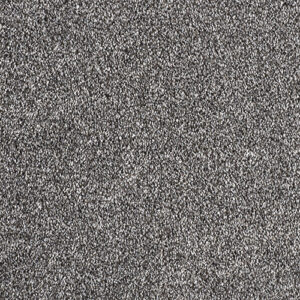 Close-up of Linden Quarry Grey Deep-Pile Carpet, showing mid-grey tones and a cut-pile surface.
