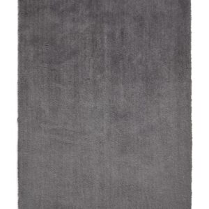 Riviera rectangular rug shown flat in grey, with a plain shaggy surface.